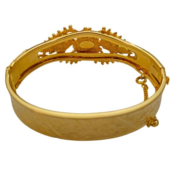 Kirks Folly Hinge Bangle Rhinestone Star Bracelet - Picture 4 of 10